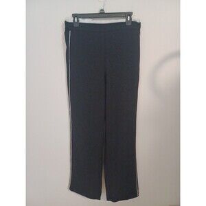 Maeve by Anthropologie Black Wide Leg High Rise Trousers M Track Pants Flared